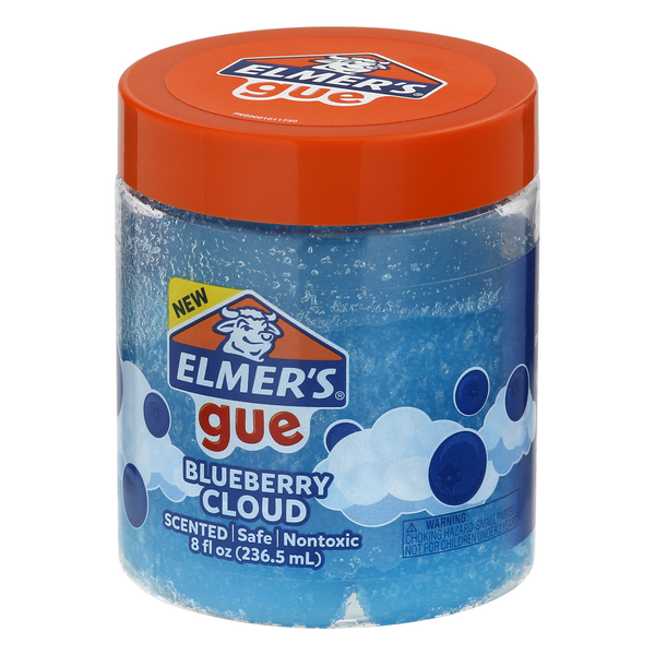 Elmers Glue Pre Made Slime Blueberry Cloud scent scented 8 oz glue made NEW  Jar