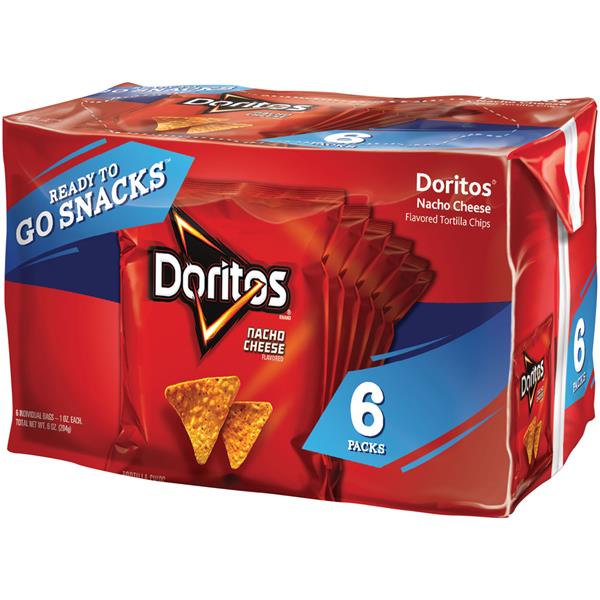 Doritos Nacho Cheese Flavored Tortilla Chips 6 1 Oz Ea Hy Vee