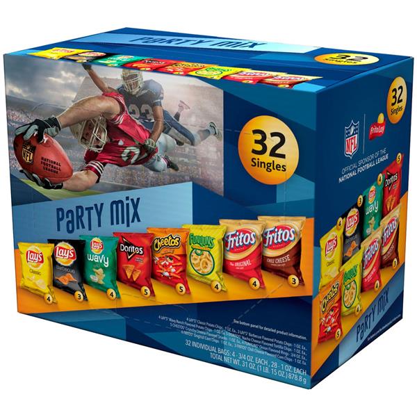 Frito Lay Variety Packs Party Size Classic Mix Snacks 28 Bag 28 ea Box