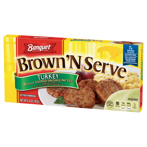 Banquet Sausage Patties, Fully Cooked, Turkey | Hy-Vee Aisles Online ...