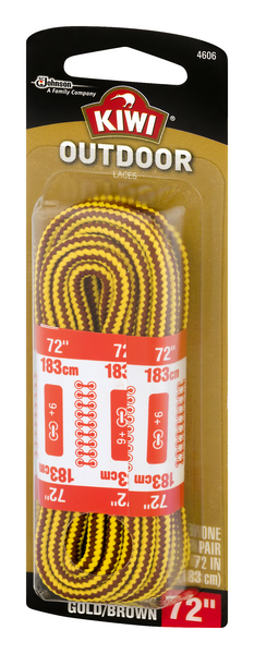 KIWI Outdoor Round Laces, Gold/Brown, 72 in, 1 pair | Hy-Vee Aisles Online  Grocery Shopping