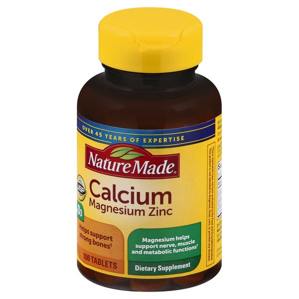 Nature Made Calcium Magnesium Zinc with Vitamin D Tablets HyVee