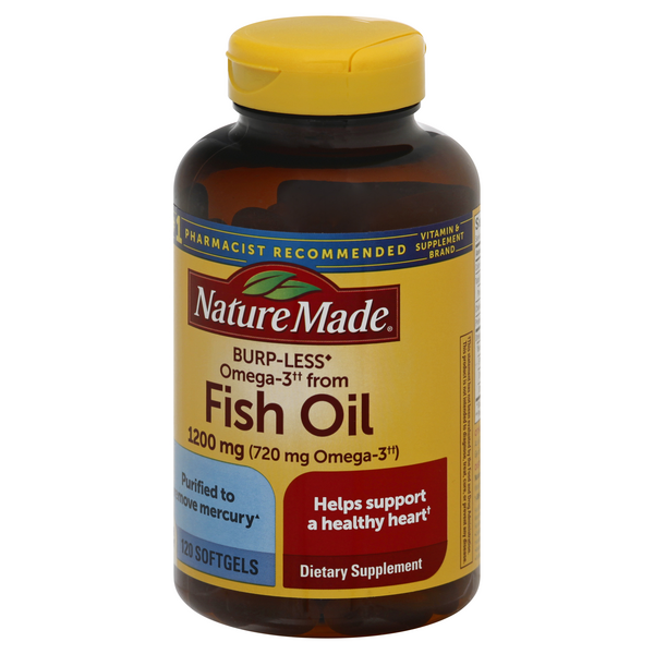Nature Made Fish Oil One Per Day Burp-Less 1200mg Liquid Softgels | Hy-Vee  Aisles Online Grocery Shopping