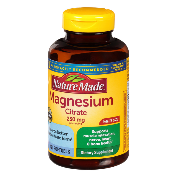 Nature Made Magnesium Citrate, Liquid Softgels, Value Size | Hy-Vee ...