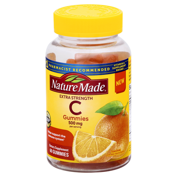 Nature Made Vitamin C, Extra Strength 500 Mg Gummies, Tangerine Hy