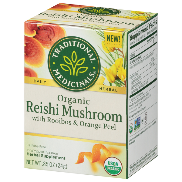 Traditional Medicinals Organic Reishi Mushroom Herbal Supplement, 16Ct Tea Bags HyVee Aisles