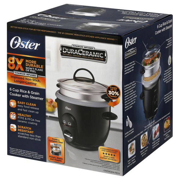 Oster 6-Cup Rice Cooker and Steamer, 4722 