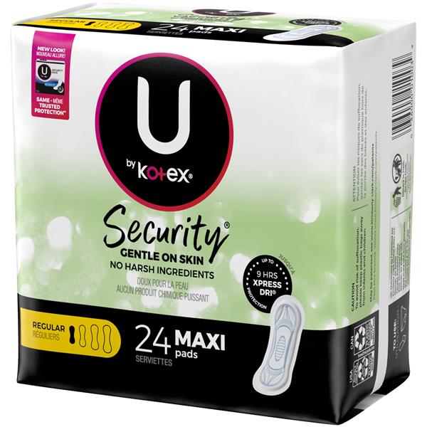 U by Kotex Regular Maxi Pads HyVee Aisles Online Grocery Shopping