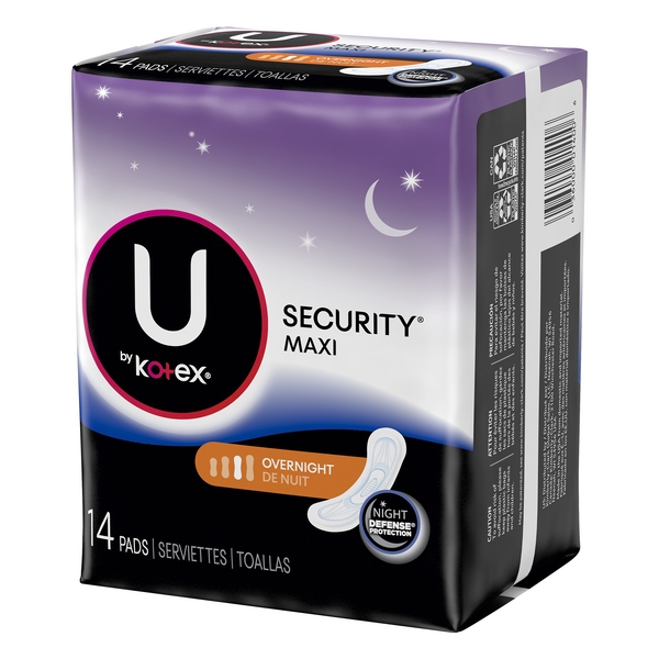 U By Kotex Overnight Maxi Pads Hy Vee Aisles Online Grocery Shopping