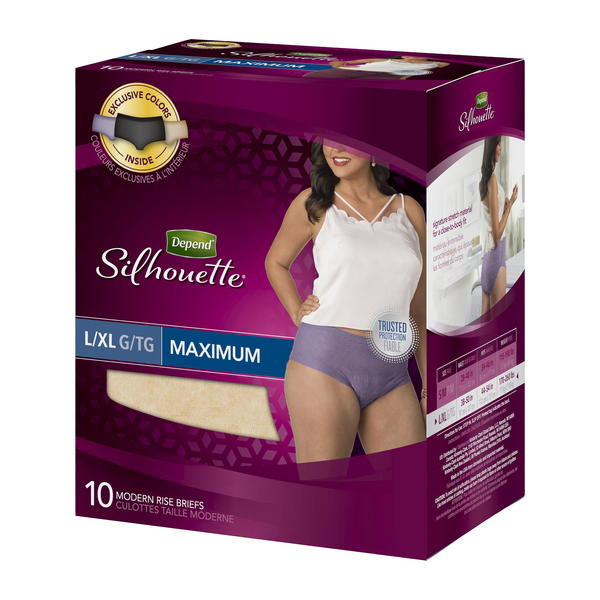 Depend Silhouette Disposable Underwear Female Waistband Style