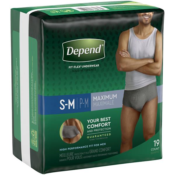 Depend for Men S/M Maximum Absorbency Underwear, Gray | Hy-Vee Aisles ...