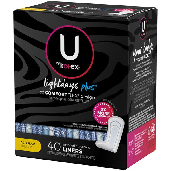 U by Kotex Curves Regular Liners Clean & Comfy HyVee Aisles Online