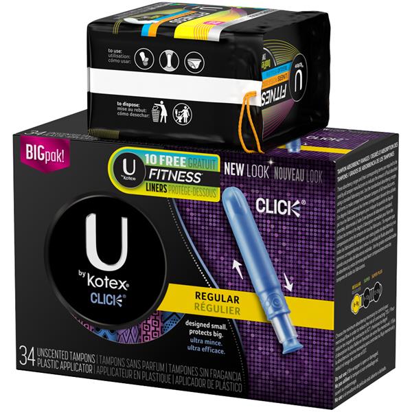 U by Kotex Click Unscented Regular Tampons HyVee Aisles Online Grocery Shopping