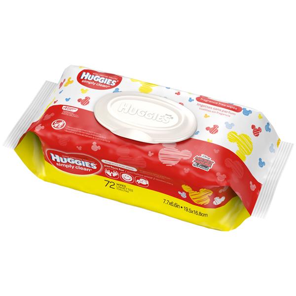 huggies simply clean fragrance free wipes