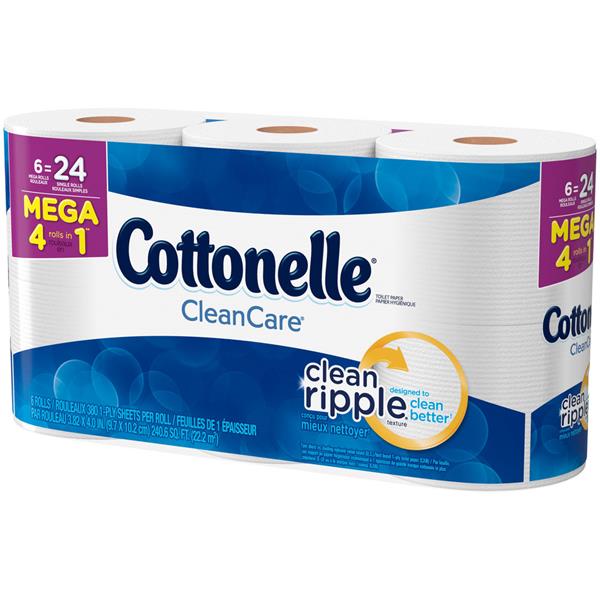 Cottonelle CleanCare Toilet Paper Mega Rolls | Hy-Vee Aisles Online ...