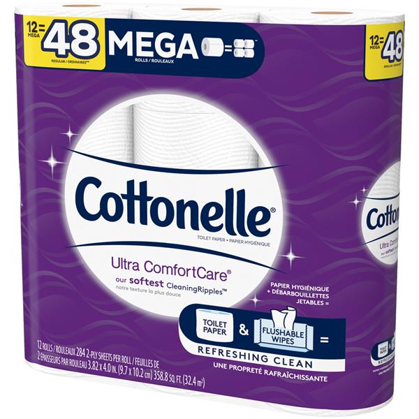 Cottonelle Ultra ComfortCare Toilet Paper Bath Tissue Mega Rolls | Hy ...