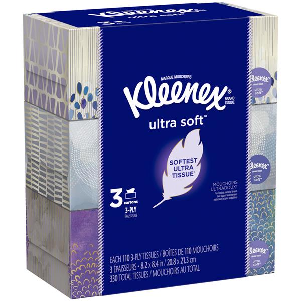 Kleenex Ultra Soft Tissue 3-110Ct | Hy-Vee Aisles Online Grocery Shopping