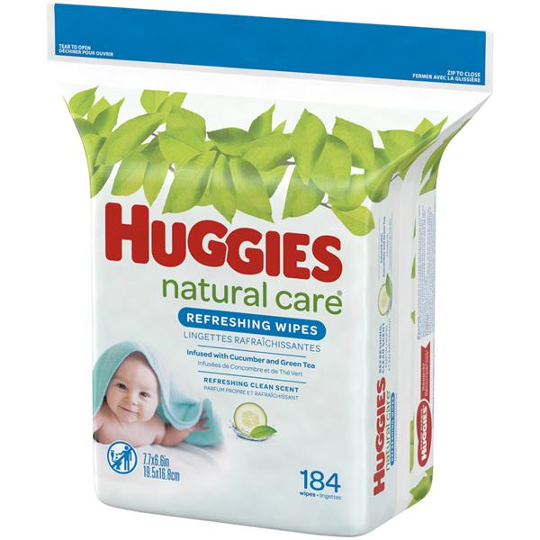 HUGGIES Refreshing Clean Cucumber & Green Tea Scent Baby Wipes, Refill