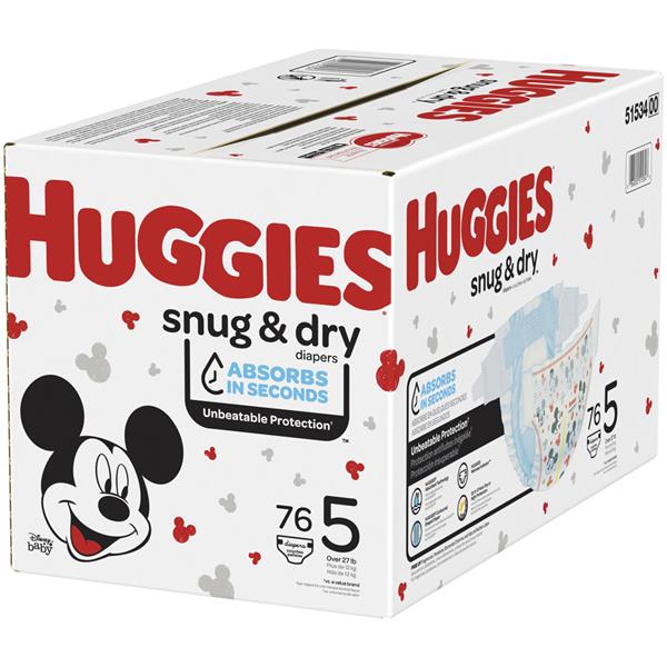 huggies diapers size 5 snug and dry