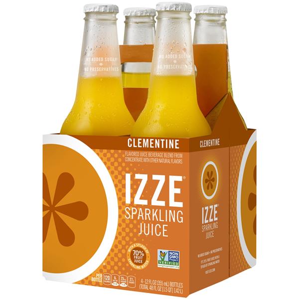 IZZE Sparkling Clementine Juice 4Pk HyVee Aisles Online Grocery Shopping