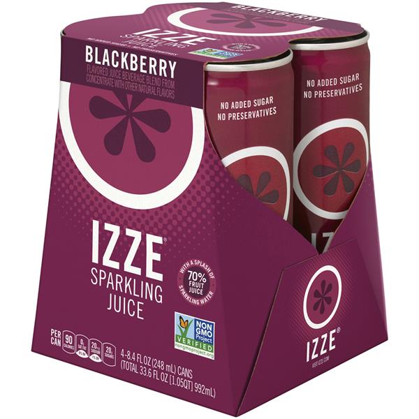 IZZE Sparkling Blackberry Juice 4Pk HyVee Aisles Online Grocery Shopping