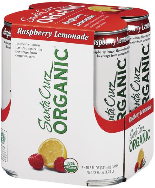 Santa Cruz Raspberry Lemonade Organic Sparkling Beverage 4 Pack | Hy ...