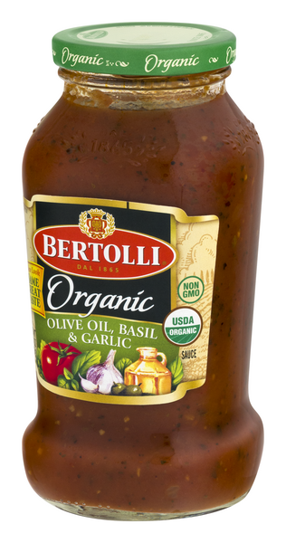 Bertolli Organic Olive Oil Basil Garlic Tomato Sauce Hy Vee