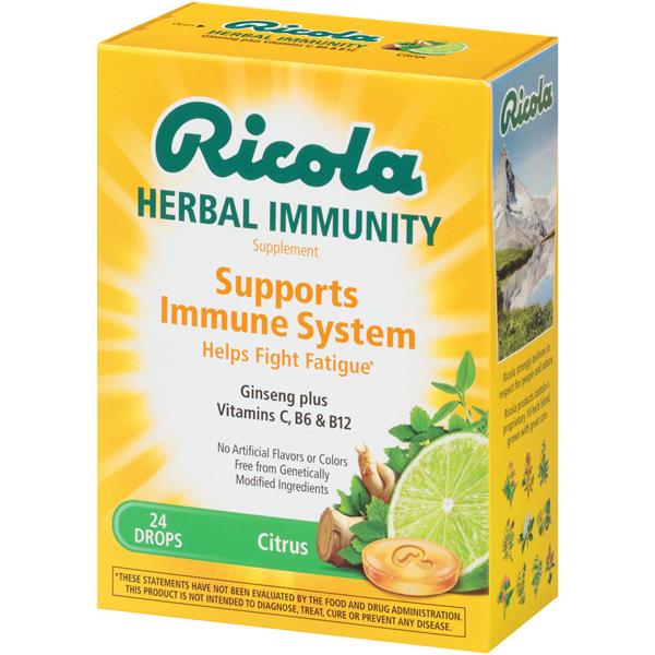 Ricola Herbal Immunity Supplement Citrus HyVee Aisles Online Grocery
