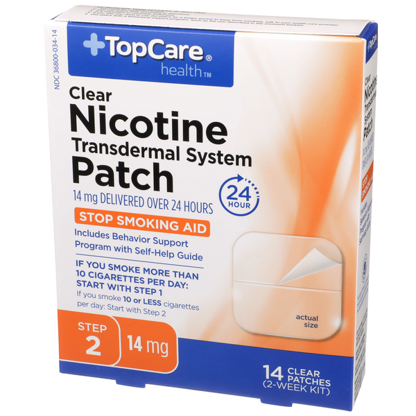 Amazon.com: NicoDerm CQ Step 1 Nicotine Clear Patch, 14 Count (Pack of 1) :  Health & Household