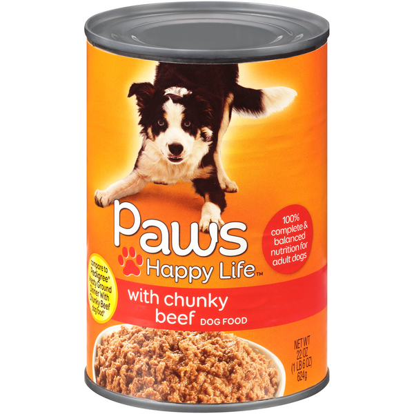 Paws Premium With Chunky Beef Dog Food Hy Vee Aisles Online Grocery