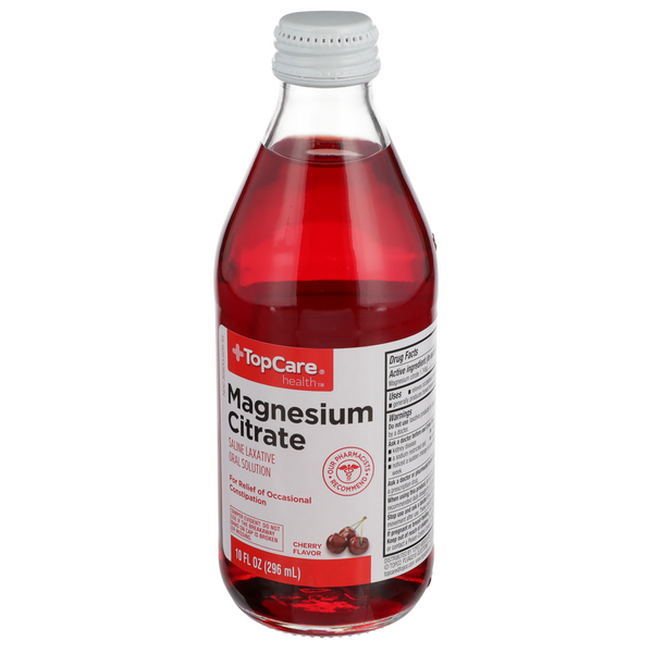 TopCare Magnesium Citrate Oral Solution Cherry Flavor HyVee Aisles