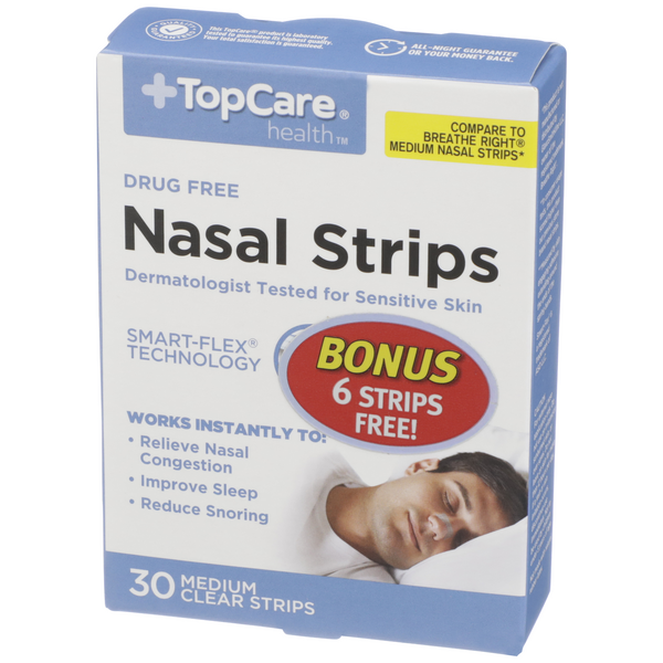 TopCare Nasal Strips Medium Clear | Hy-Vee Aisles Online Grocery Shopping