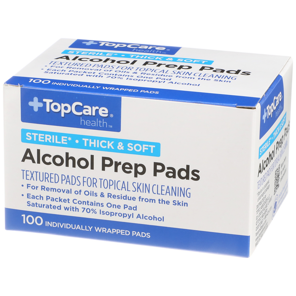 Topcare Prep Pads Alcohol Thick And Soft HyVee Aisles Online Grocery