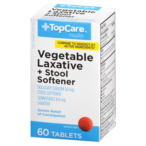 TopCare Health Vegetable Laxative + Stool Softener Tablets HyVee Aisles Online Grocery Shopping