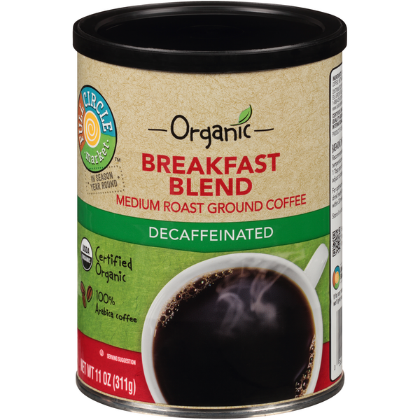 Full Circle Organic Breakfast Blend Ground Decaf Coffee HyVee Aisles