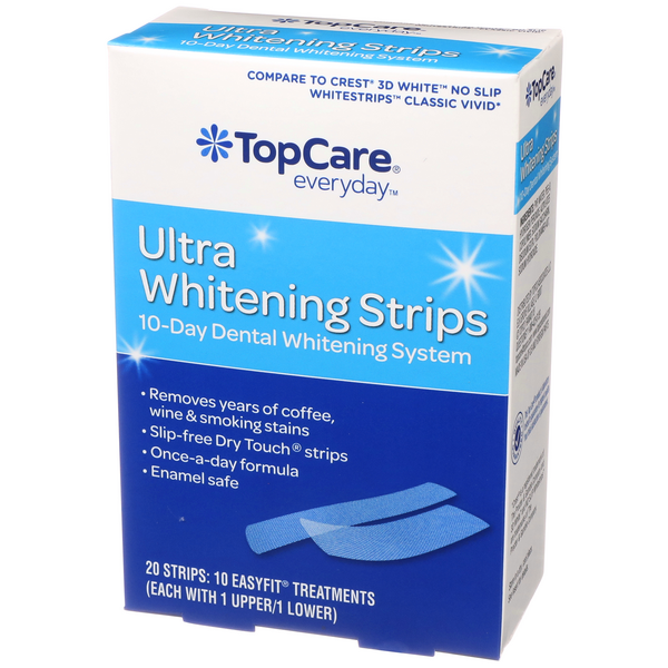 TopCare Ultra Whitening Strips 10 Day HyVee Aisles Online Grocery