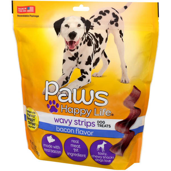 Paws Happy Life Bacon Flavor Wavy Strips Dog Treats HyVee Aisles