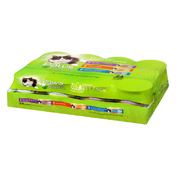 Paws Premium Variety Pack Cat Food 24Ct HyVee Aisles Online Grocery