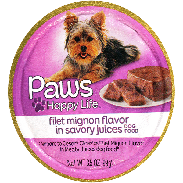 Paws Premium Filet Mignon Flavor Gourmet Wet Dog Food HyVee Aisles