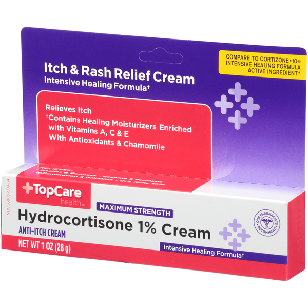 Topcare Hydrocortisone Cream 1%, Maximum Strength | Hy-Vee Aisles ...