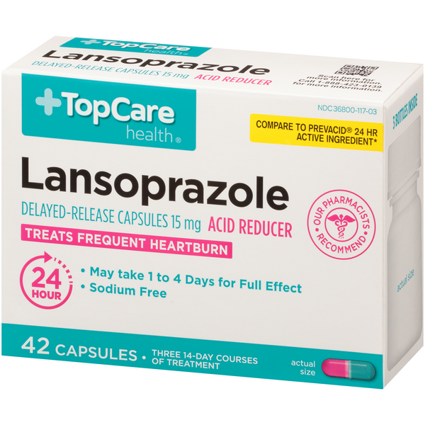 TopCare Lansoprazole 15mg Capsules 3-14 Day Course | Hy-Vee Aisles ...