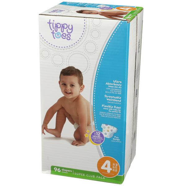 tippy toes diapers size 4