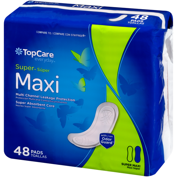 TopCare Super Maxi Pads HyVee Aisles Online Grocery Shopping