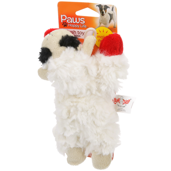 pink lamb chop dog toy