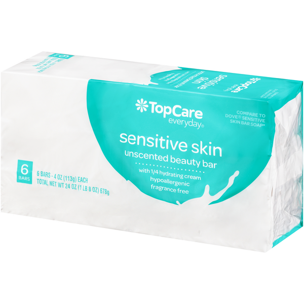 TopCare Sensitive Skin Moisturizing Beauty Bar 64 oz Bars HyVee
