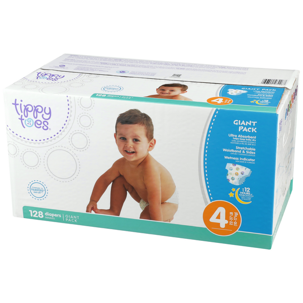 tippy toes diapers size 4