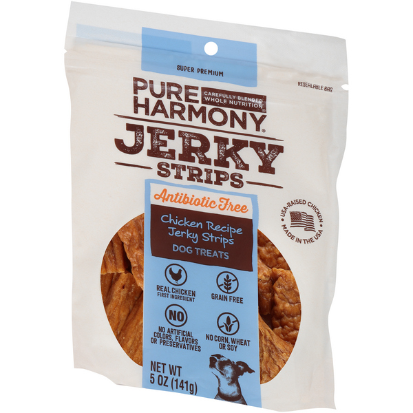 Pure Harmony Grain Free Chicken Recipe Antibiotic Free Jerky Strips Dog ...