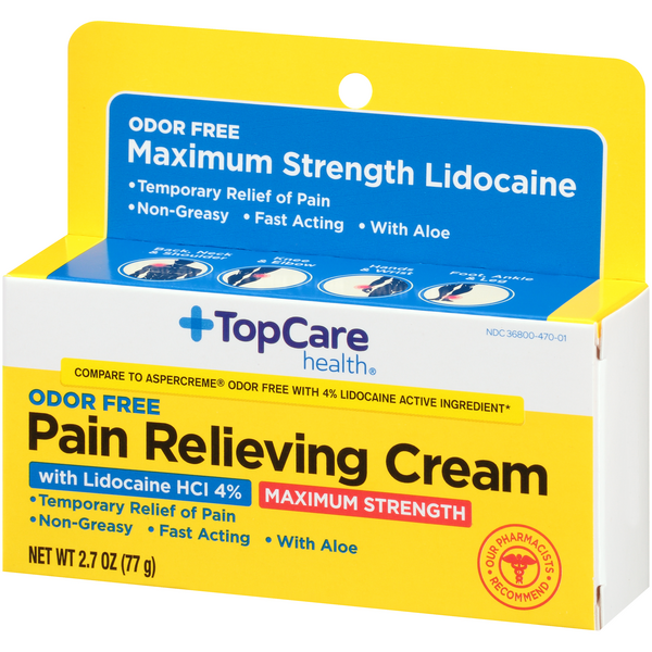 TopCare Maximum Strength Odor Free Pain Relieving Cream HyVee Aisles