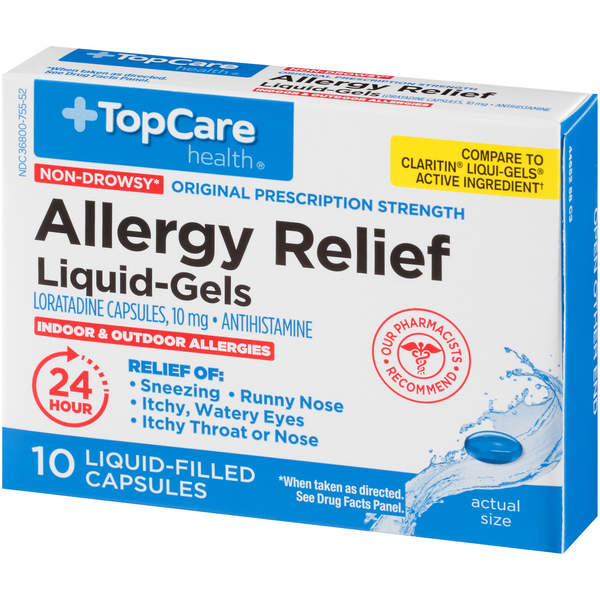 TopCare NonDrowsy Allergy Relief LiquidGels HyVee Aisles Online