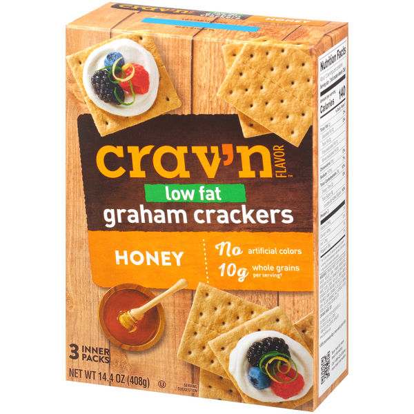 Crav'N Flavor Honey Low Fat Graham Crackers 3Pks HyVee Aisles Online Grocery Shopping